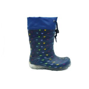 Kids Pvc Wellies regnstígvél með ljósum